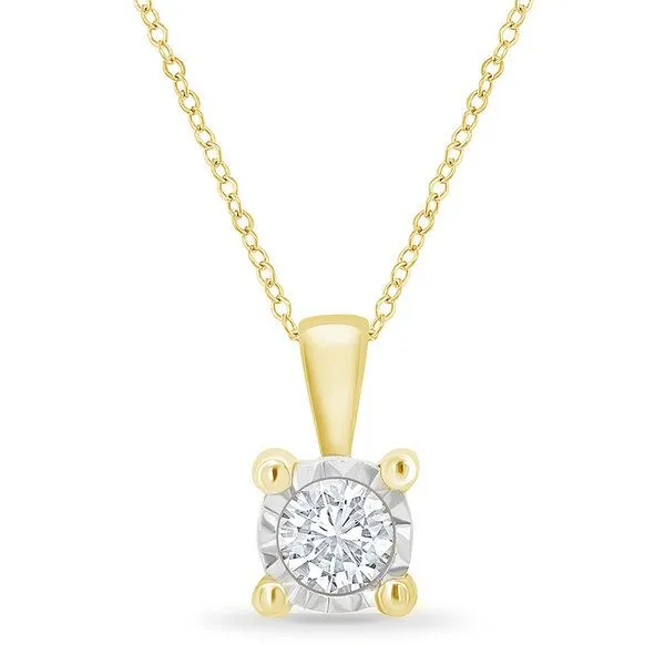 Eppi Eppi Goldener Anhänger mit synthetischem Diamanten Yasu, Gelb, – Produktbild 1 von 4