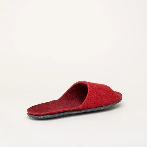 Magicfelt Magicfelt Filz-Sandale 722 für Damen aus 100% Merino-Wolle, Mittel-rot, – Produktbild 4 von 4