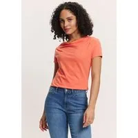 Tranquillo Jerseyshirt Giina aus Bio-Baumwolle - camellia orange / L – Produktbild 2 von 2