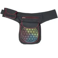 short'n'pietz short'n'pietz handgenähte Gürteltasche mit verstellbarem Gürtel, Schwarz, – Produktbild 1 von 3