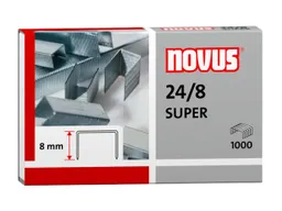 Novus Novus Heftklammern 24/8 Super, verzinkt, Heftleistung  ca. 50 Blatt, 1.000 Stk. – Produktbild 1 von 1
