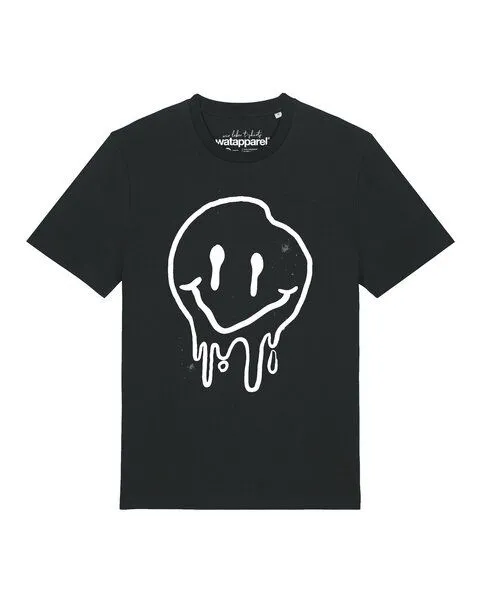 watapparel watapparel T-Shirt Unisex Smiley, Black, – Produktbild 1 von 2