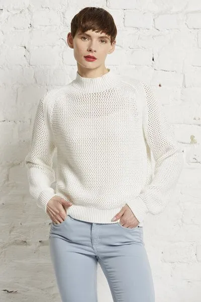 Wunderwerk Wunderwerk Damen Pullover aus Bio Baumwolle "Turtleneck knitmix", Ivory (ivory 103), – Produktbild 4 von 4