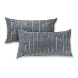 Living Crafts LIVING CRAFTS - Home Kissenbezug, 2er-Pack - Gestreift (100% Bio-Baumwolle), Nachhaltige Mode, Bio Bekleidung – Produktbild 1 von 1