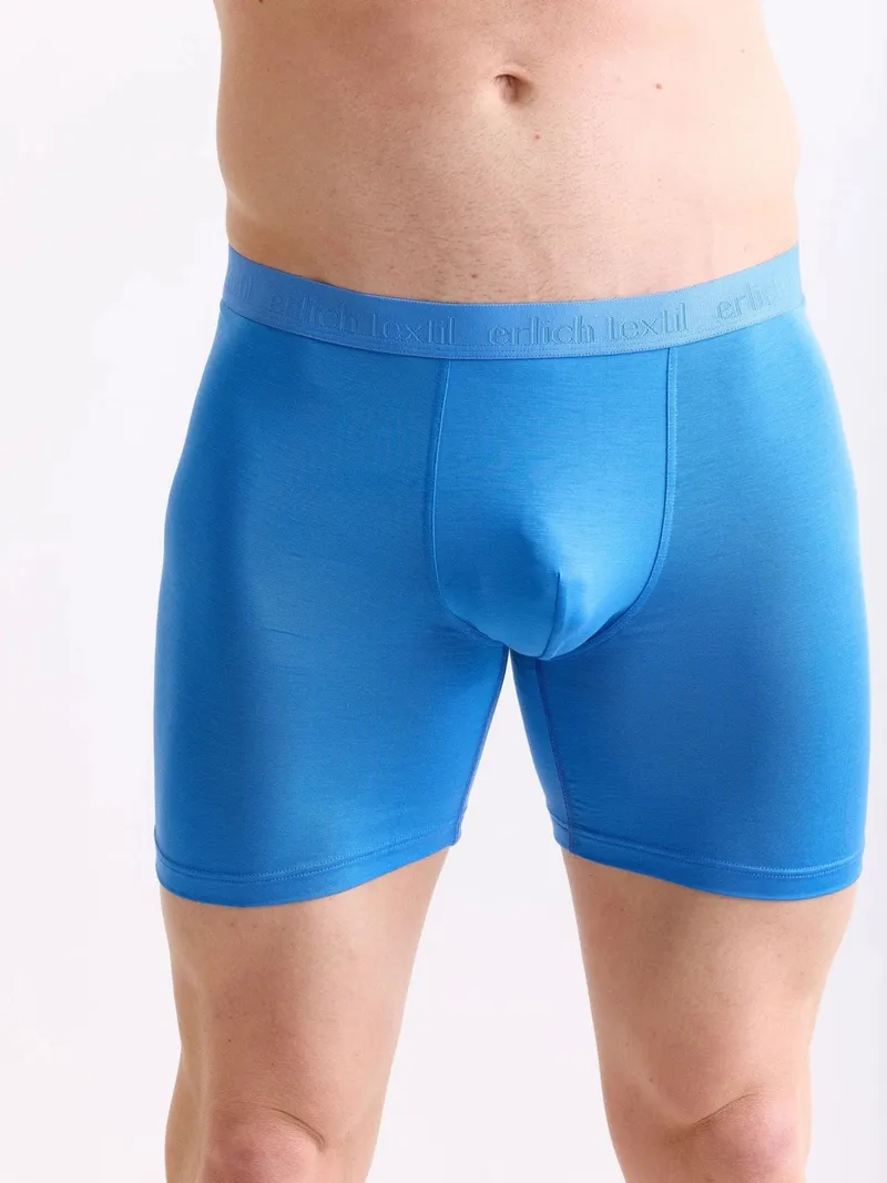 erlich textil erlich textil Light Touch lange Pants, enge lange Boxershorts aus weichem Modal, made in Europe, Kobaltblau, – Produktbild 1 von 3