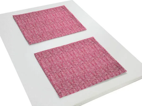 Nature by Adam Nature by Adam Tischset 2er Pack aus 100% Bio-Baumwolle - Little Parrot, Pink, – Produktbild 2 von 4