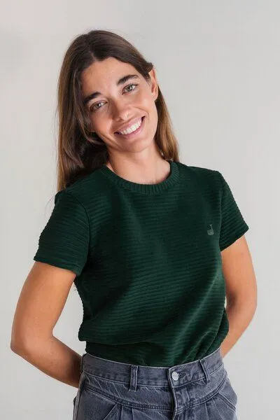TWOTHIRDS TWOTHIRDS Veloursoberteil Ariadna, Deep green, – Produktbild 2 von 3