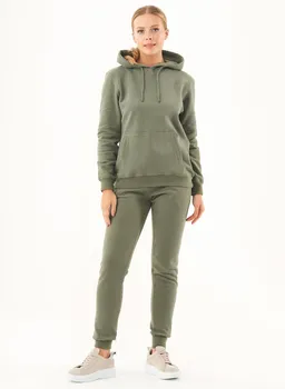 ORGANICATION ORGANICATION Damen vegan Soft-Touch-Hoodie Oliv – Produktbild 1 von 1