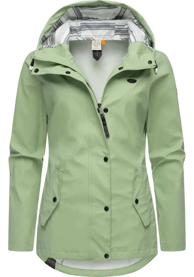 ragwear ragwear Regenjacke YM-Marge stylische Übergangsjacke mit großer Kapuze, Grün, – Produktbild 1 von 5