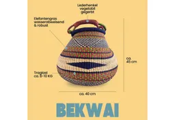 Maishameanslife Maishameanslife Einkaufskorb Bolga Gambigo - Bekwai - Rund, 35,00 l, Kunstvoll geflochtene Bolga Körbe – Charakterstücke voller Tradition – Produktbild 1 von 1