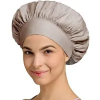 Qupro Qupro Schlafhaube Bonnet vegane Seide Cupro, Silver grey, – Produktbild 1 von 1