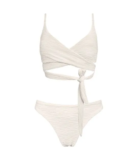 Anekdot Anekdot Bikini Set Jacquard Lin Top + Skyline Slim Slip, Natur, – Produktbild 3 von 4
