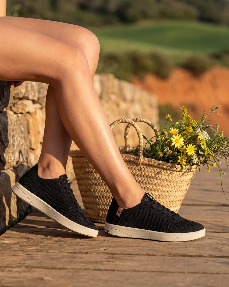 SAOLA SAOLA Damen vegan Sneaker Damen Ezo Schwarz, Schwarz, – Produktbild 1 von 2
