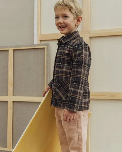 MATONA Matona Kariertes Hemd für Kinder aus Baumwoll-Flannel / Workshirt, Mehrfarbig, – Produktbild 2 von 4