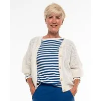 Alma & Lovis Alma & Lovis Leichte Strickjacke aus feinem Alpakagarn | Light Jacket, Offwhite (weiss), – Produktbild 1 von 1