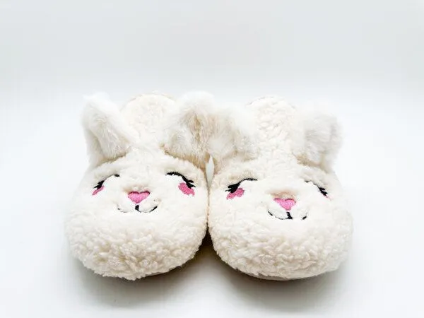 thies Veganer "thies ® Organic Rabbit Slipper" aus kuscheliger Biobaumwolle, Off white (weiß), – Produktbild 4 von 4