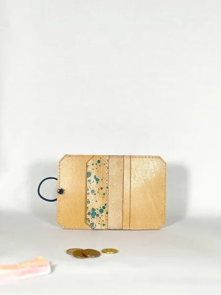monday market monday market Lederportemonnaie Isaac*dots, Blau, – Produktbild 4 von 4