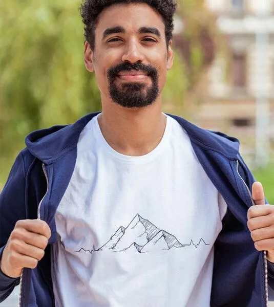 Gary Mash GARY MASH Shirt Mountainbeat aus Biobaumwolle, Weiß, – Produktbild 3 von 4