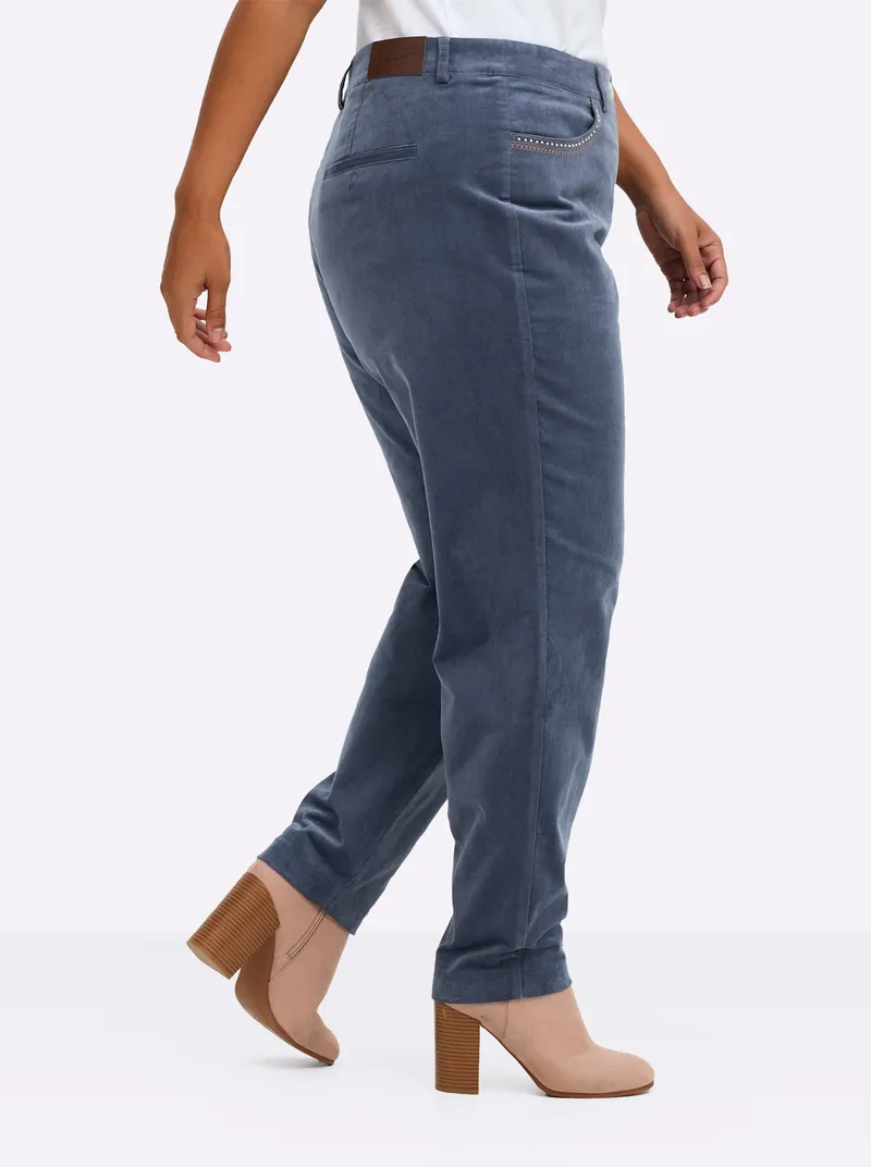 sheego Chinohose, Rauchblau, – Produktbild 2 von 2