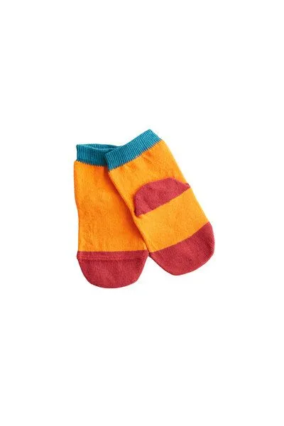 Leela Cotton Leela Cotton Baby/Kinder Socken Bio-Baumwolle, Orange/kirschrot/petrol, – Produktbild 1 von 2