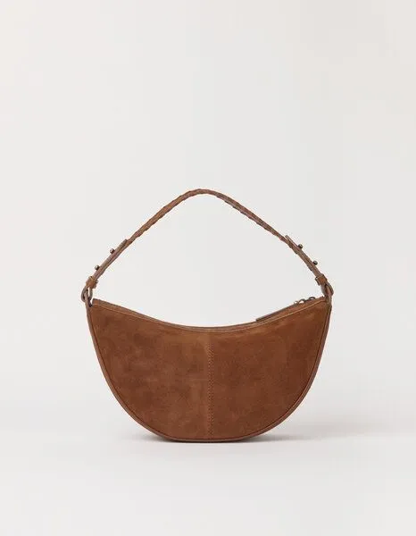 O MY BAG O MY BAG Leo Tasche aus Wildleder, Cognac - braun, – Produktbild 1 von 3