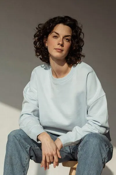 Kultgut Kultgut Goodness Sweater 100% Bio-Baumwolle - Ein schöner Allrounder im Boxistyle, Hellblau, – Produktbild 2 von 4