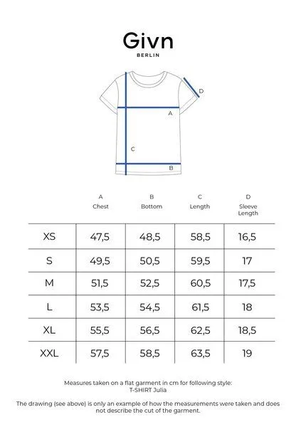 Givn Berlin Givn Berlin Gestreiftes T-Shirt GBJULIA aus Bio-Baumwolle, Blazing blue / white (stripes), – Produktbild 1 von 4