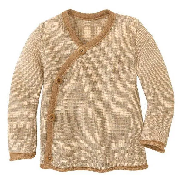 Disana Disana Baby Melange-Jacke Schurwolle kbT-Merino, Rose, – Produktbild 1 von 8