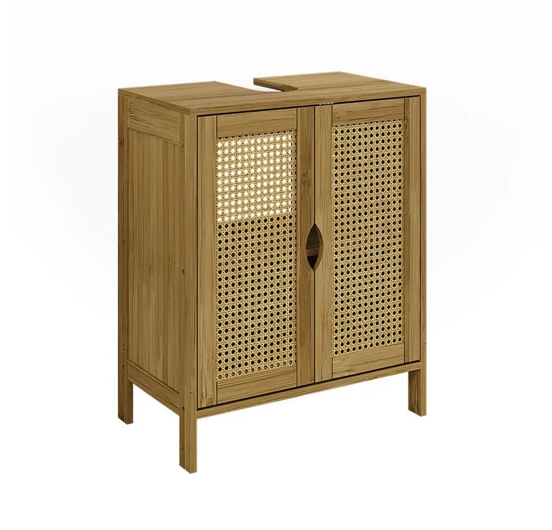 Vicco Waschbeckenunterschrank Liora, Bambus, 48 x 60 cm (1-St), Braun, – Produktbild 1 von 5