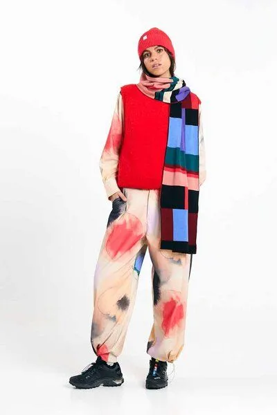 Suite 13 Lab Suite 13 Lab London Baumwoll-Schal, Multi-block-colours, – Produktbild 3 von 3