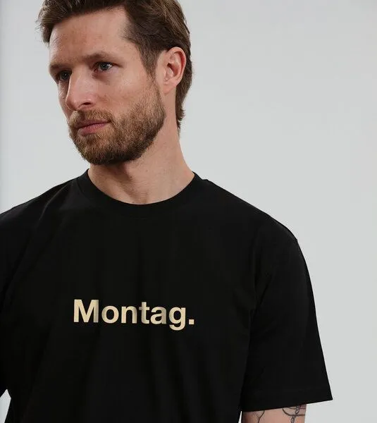 Gary Mash GARY MASH Shirt Montag. aus Biobaumwolle, Schwarz, – Produktbild 4 von 6