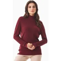 ORGANICATION ORGANICATION Rollkragenpullover aus Bio-Baumwolle, Syrah red, – Produktbild 1 von 1