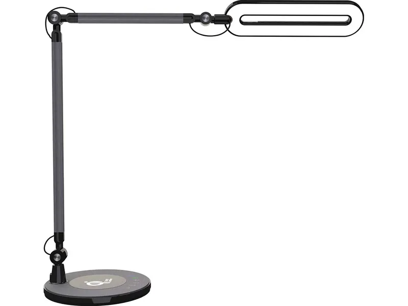 MAUL LED-Tischleuchte "MAULmarino" dimmbar, induktivem Laden, schwarz/silber – Produktbild 1 von 1