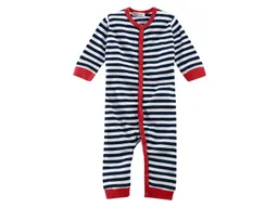 Living Crafts Living Crafts Baby und Kinder Schlafanzug Bio-Baumwolle blau-weiß gestreift Gr. 86/92 – Produktbild 1 von 1