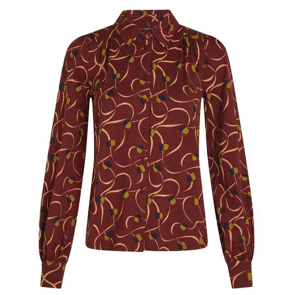 king louie king louie Bluse Carina, Boogie cabernet red (rot), – Produktbild 1 von 3