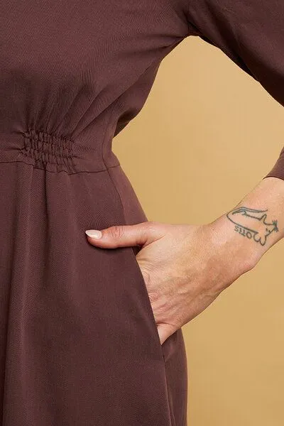 Skrabak Skrabak Kleid "Meike" aus Lyocell Twill, Braun, – Produktbild 3 von 4