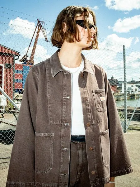 Nudie Jeans Nudie Jeans Damen Jacke - Ada Workwear Jacket, Braun (espresso), – Produktbild 1 von 4