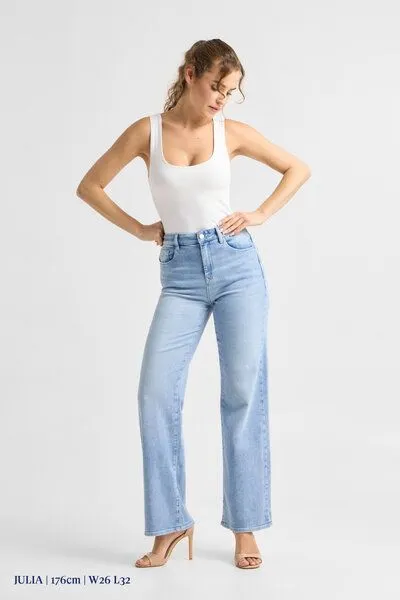 DAWN DAWN Jeans DEW Flared Soft Denim Classic, Light blue, – Produktbild 3 von 8
