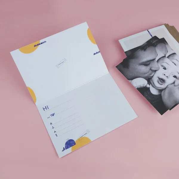 KINDACUTE KINDACUTE 20x DIY Geburtskarte Big News | Für Babys ersten Fußabdruck – Produktbild 4 von 4