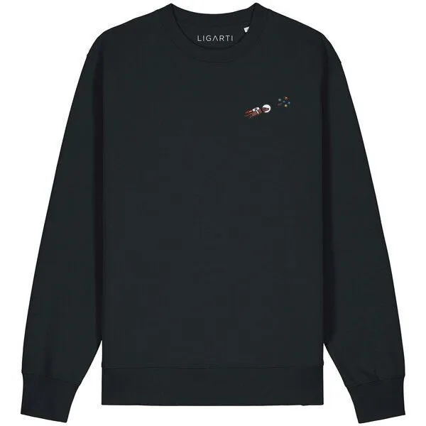 LIGARTI Bestickter Pullover – Astrowau der Space-Hund – LIGARTI Tiermanufaktur, Schwarz, – Produktbild 1 von 3