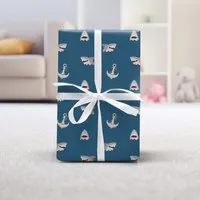 Fines Papeterie Fines Papeterie 3m Geschenkpapier HAI * für Kinder * auf Rolle * 300x47 cm * – Produktbild 1 von 1