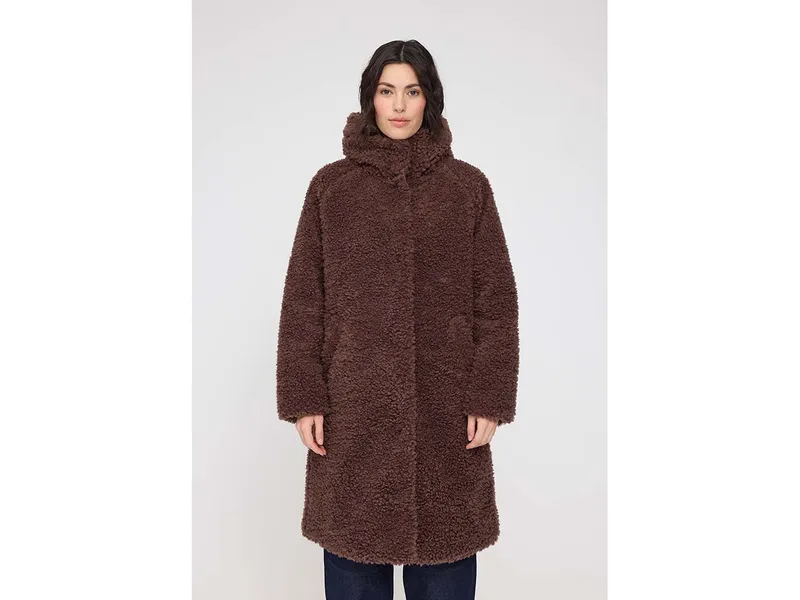 Mazine MAZINE Damen-Wintermantel 'Faux-Fur' mit Kapuze, chestnut, Gr. L – Produktbild 1 von 1