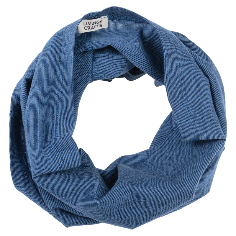 Living Crafts Living Crafts - Unisex Multifunktionstuch (55% Bio-Wolle; 45% Bio-Baumwolle), Blau, – Produktbild 3 von 7