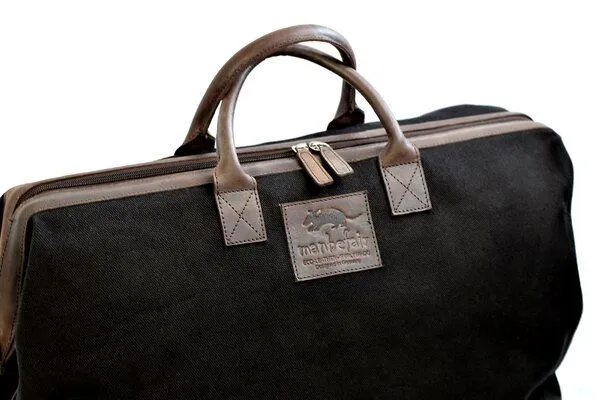 manbefair manbefair Reisetasche Catania Canvas, Schwarz, – Produktbild 2 von 4