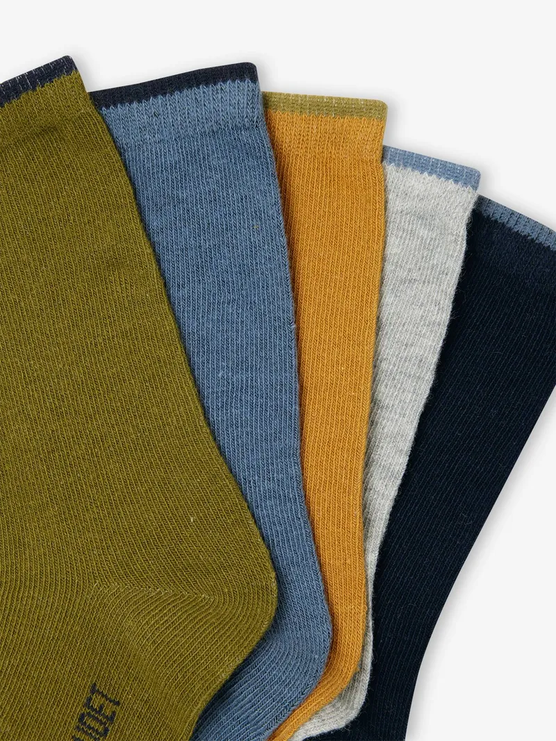 Vertbaudet 5er-Pack Jungen Socken BASIC, Olivgrün, – Produktbild 2 von 2