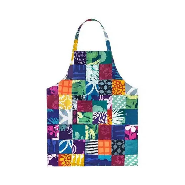 Global Mamas Global Mamas Küchen-Wendeschürze aus Biobaumwolle & Upcycling Mehlsack, Patchwork (bunt), – Produktbild 1 von 3