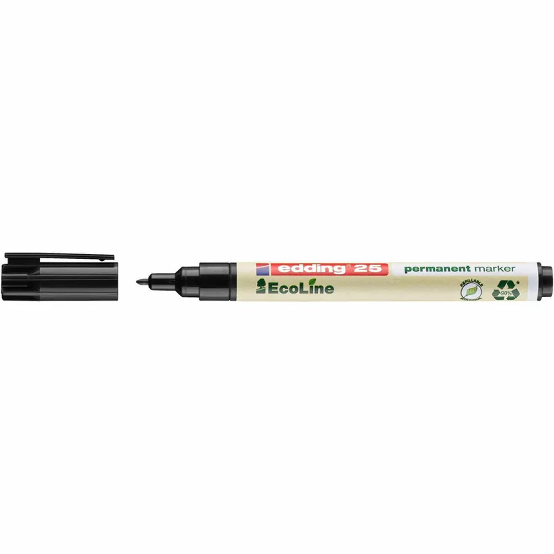 Edding Edding Permanentmarker "25 EcoLine", Schwarz, – Produktbild 4 von 4