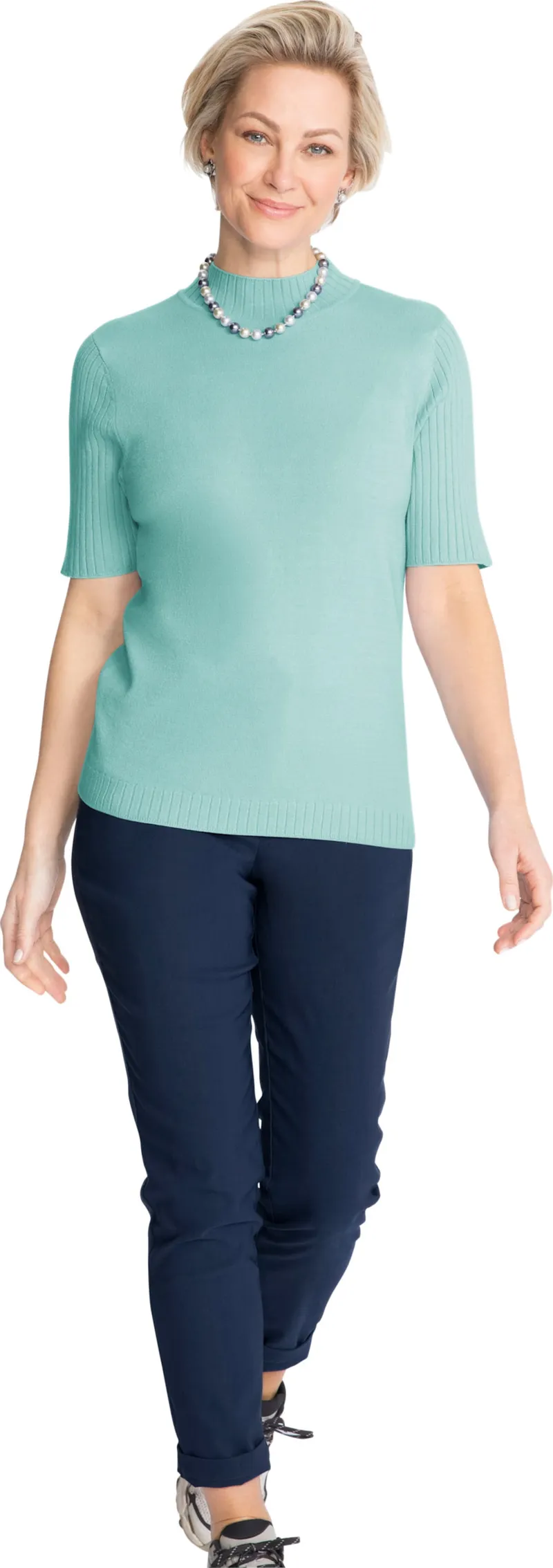 Witt Kurzarmpullover, Mint, – Produktbild 2 von 2
