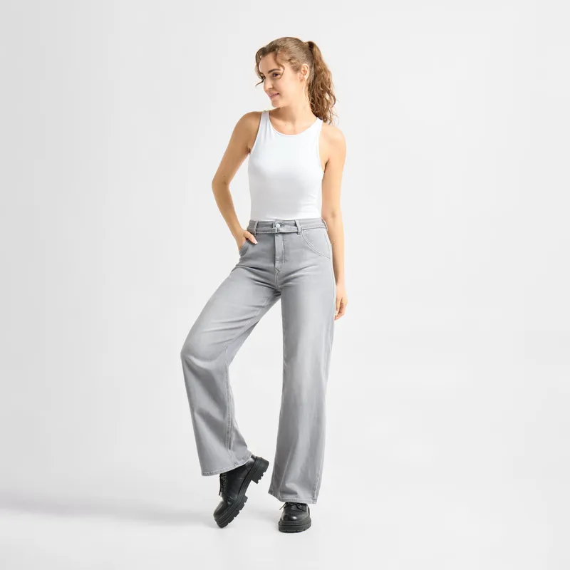 DAWN BLINK Wide Barrel Soft Denim - Classic - Cool Grey - Cool Grey / 27 / 32 – Produktbild 1 von 1