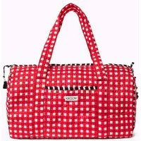 KIKOONI KIKOONI handgefertigte große Baumwolltasche "K. Shopper", Happy checks red, – Produktbild 1 von 1